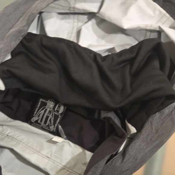 Men's Charcoal Hooded Raincoat - Picture 8 of 14